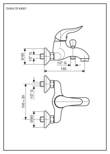 Emmevi Duka, смеситель для ванной, цвет золото
