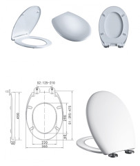 Крышка для унитаза с МИКРОЛИФТОМ (БЕЛЫЙ, д.450мм*ш.365мм) GANZER  (8/1шт)