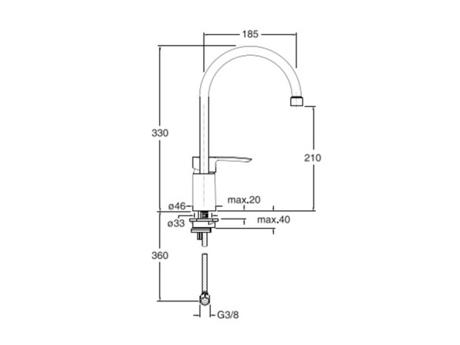 Смеситель для кухни CRISTINA KITCHEN KN52251