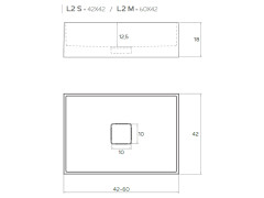 Раковина накладная RELAX DESIGN L2 S LX01 opac