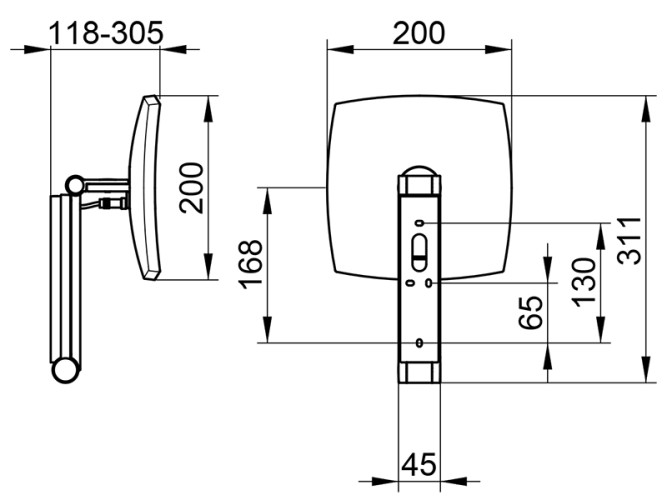 Зеркало косметическое KEUCO ILOOK MOVE 17613019004