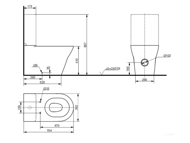 Моноблок TOTO MH CW161Y