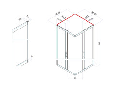 Душевая дверь раздвижная SAMO CEE ART B0921L96TR