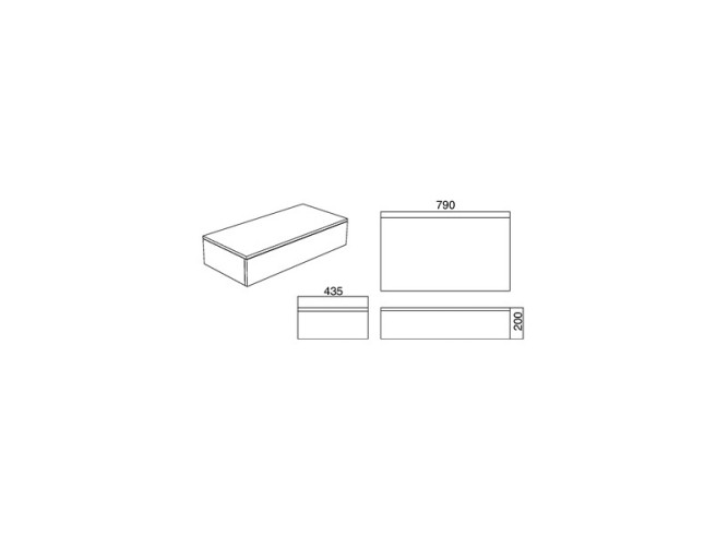 Ящик для консоли Scarabeo SOLID 2907/89