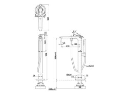 Смеситель для ванны с ручным душем TOTO ZA TBP03301R