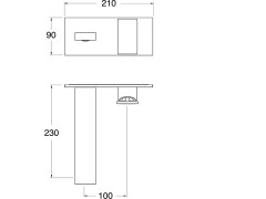 Наружные части настенного смесителя для раковины CRISTINA TABULA TA95851