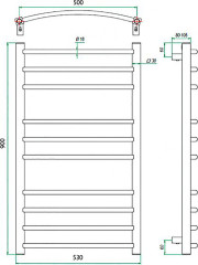 Полотенцесушитель ГРОТА ECOCALMA 53/90