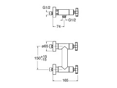 Настенный смеситель для душа CRISTINA CROSS ROAD CR48134