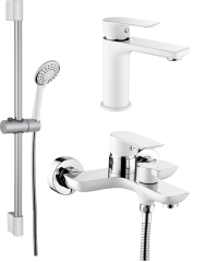 21037-F Душевой комплект (3 в 1) БЕЛЫЙ &quot;GANZER&quot;  (5/1шт)