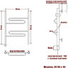 Полотенцесушитель Электрич. Ника CURVE ЛZ 60/40 левый тэн