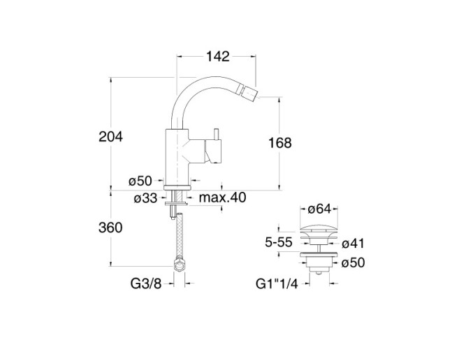 Смеситель для биде CRISTINA TRICOLORE VERDE TV32692