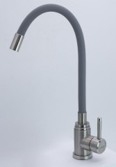 15047-H См-ль од. для кухни НЕРЖ с гиб. изливом (САТ.+СЕР.) ViEiR (10/1шт)