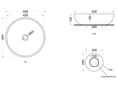 Раковина накладная CIELO SHUI SHBA45 LN