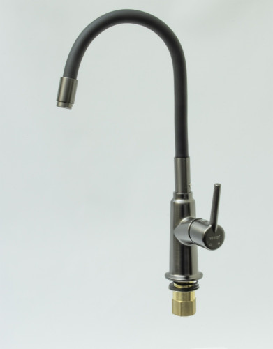 103523-G Смеситель од. для кухни с гиб. излив (ГРАФИТ/ЧЕРНЫЙ) ViEiR (10/1шт)