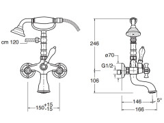 Смеситель для ванны CRISTINA CANOVA CN10051