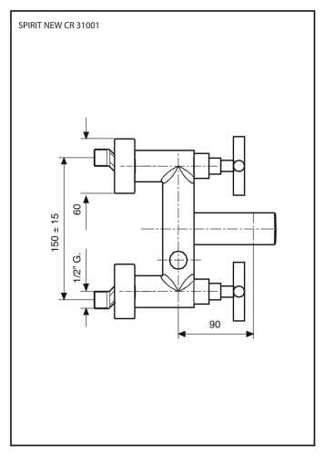 Emmevi Spirit New, двухвентильный смеситель для ванны без набора для душа, цвет зачищенное золото
