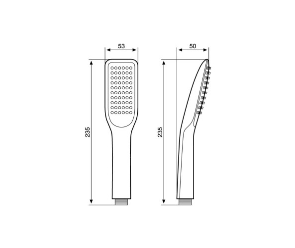 Emmevi, лейка для ручного душа, 1 режим, ABS, (для комплекта 142), цвет хром