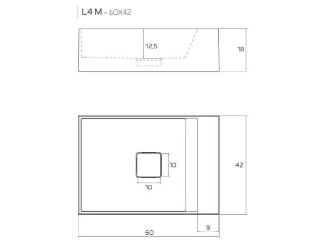 Раковина накладная RELAX DESIGN L4 M LX01 opac