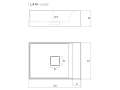 Раковина накладная  RELAX DESIGN L4 M LX01 opac