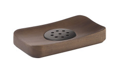 Gedy Dafne, настольная мыльница, цвет черный матовый - орех