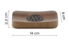 Gedy Dafne, настольная мыльница, цвет черный матовый - орех