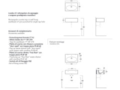 Раковина подвесная или накладная SIMAS LFT SPAZIO LFT 54 bia 1 hole