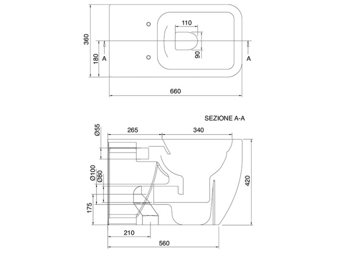унитаз моноблочный Scarabeo TEOREMA 2.0 5140/CL