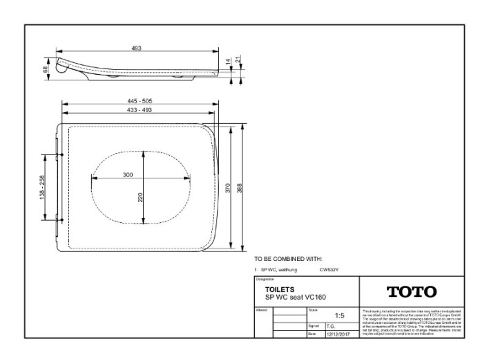 Сидение с плавным опусканием SP TOTO SP TC512F