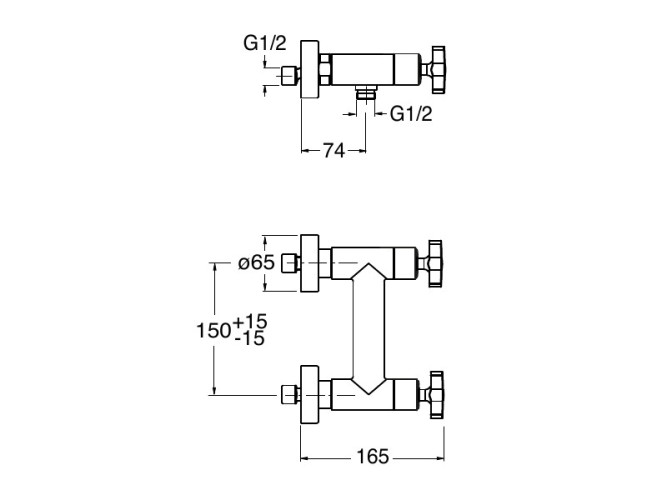 Настенный смеситель для душа CRISTINA CROSS ROAD CR48113