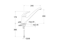 Смеситель для кухни CRISTINA KITCHEN KO52151