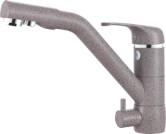 16026-A Смеситель (БЕЖ. ПЕС.) с фильтром &quot;GANZER&quot;  (10/1шт)