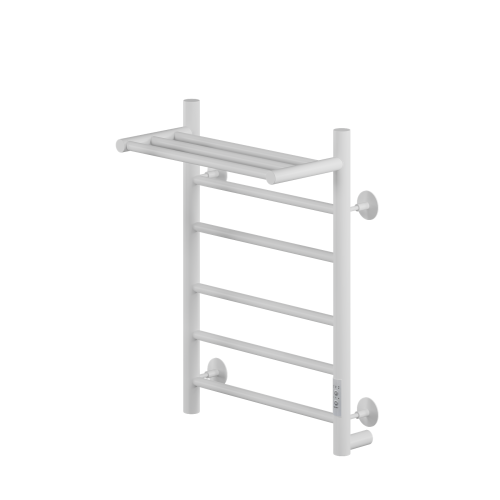 Полотенцесушитель Электрич.кабельный Ника WAY-2 60/40 с полкой RAL9016 белый матовый правый тэн