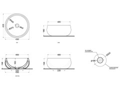 Раковина накладная CIELO TINO-TINA BATO FN
