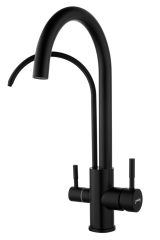 15190-C Смес. из НЕРЖ. для кух. под. фильт (ЧЕРНЫЙ) HANSEN (10/1шт)