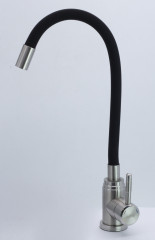 15047-C См-ль од. для кухни НЕРЖ с гиб. изливом (САТ.+ЧЕР.) ViEiR (10/1шт)