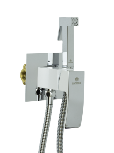 44057-F Комплект встраива. для биде (БЕЛ/ХРОМ) GANZER (10/1шт)