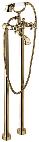 Emmevi Deco Classic, смеситель напольный с ручным душем для ванной, цвет бронза