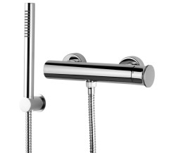 Emmevi Filobrass, однорычажный смеситель для душа, рукоятка без стержня, с набором для душа, цвет черный матовый