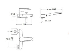 Смеситель для ванной CRISTINA NEW DAY ND10151