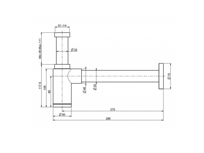 Сифон для раковины FIMA CARLO FRATTINI WELLNESS F406CR