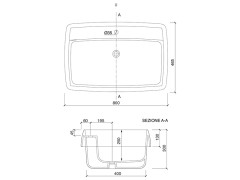 Раковина встраиваемая Scarabeo ARCO 1002