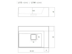 Раковина накладная RELAX DESIGN L1 M LX01 opac