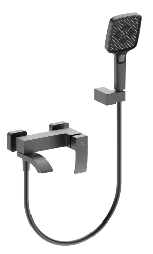 44131-Q Смеситель од. для ванны кор. (ГРАФИТ)  GANZER  (8/1шт)