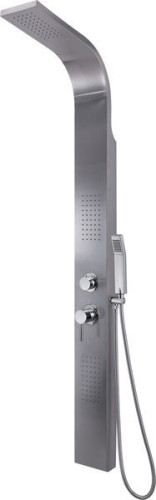 Gedy G-MASSAGE 01, многофункциональная душевая панель без термостата, цвет нержавеющая сталь