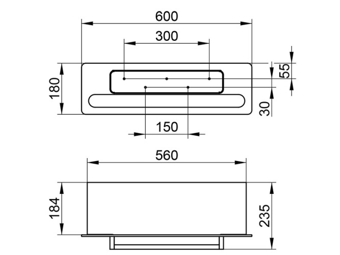 Полотенцедержатель с полкой KEUCO EDITION 400 11575170018