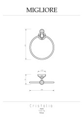 Кольцо, бронза/Swarovski Migliore Cristalia