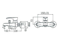 Смеситель для ванны MAMOLI SMILE 135200000021