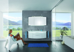 Комплект мебели Puris Classic Line с раковиной из минерального литья, 1400 мм, цвет белый высокоглянцевый