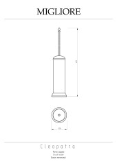 Ершик напольный, металл/золото Migliore MONTECARLO/CLEOPATRA