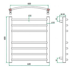 Полотенцесушитель ГРОТА ECOCALMA 63/60